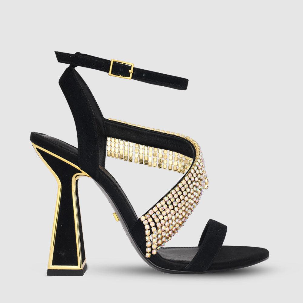 kat maconie Mila Sandals AW22 HOURGLASS HEEL Black