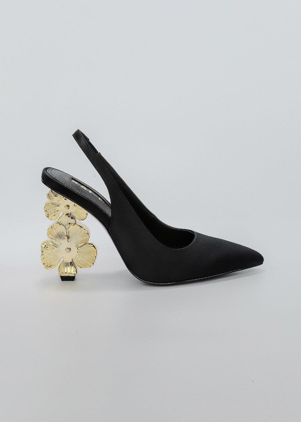 kat maconie Mona Pumps SS25 SCULPTURAL HEEL Black