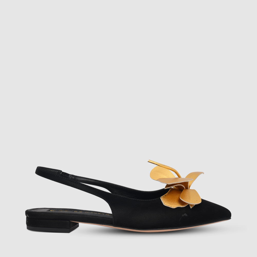 kat maconie Nelli Flats RS24 FLATS BLACK / GOLD