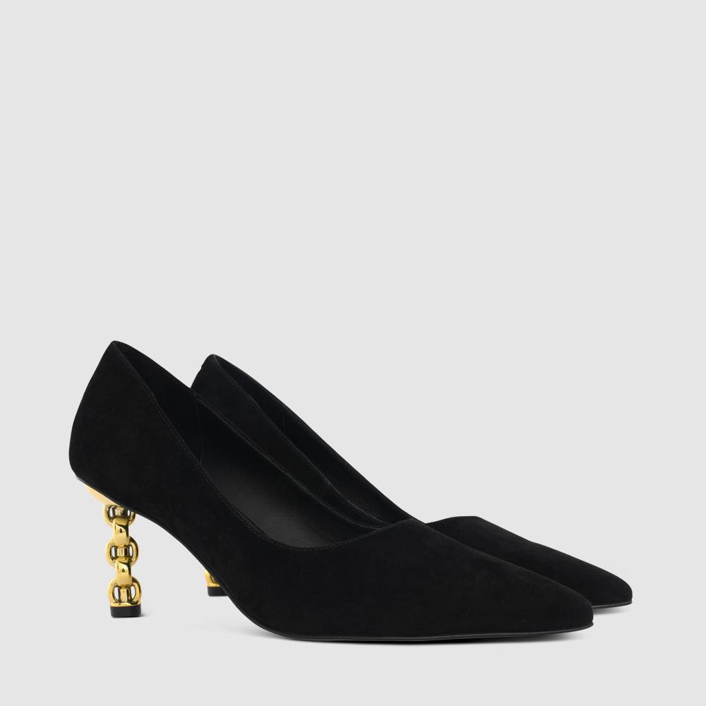 Kat Maconie Rei Pumps RS23 MID CHILETTO Black /Gold