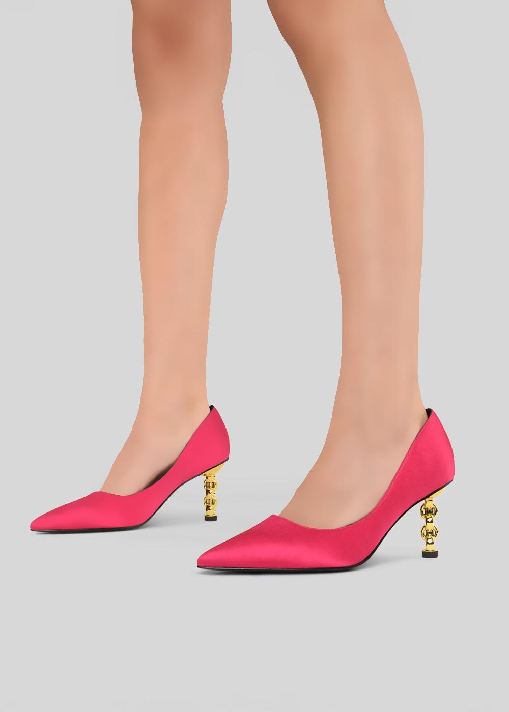 Kat Maconie Rei Pumps RS23 MID CHILETTO Fuchsia