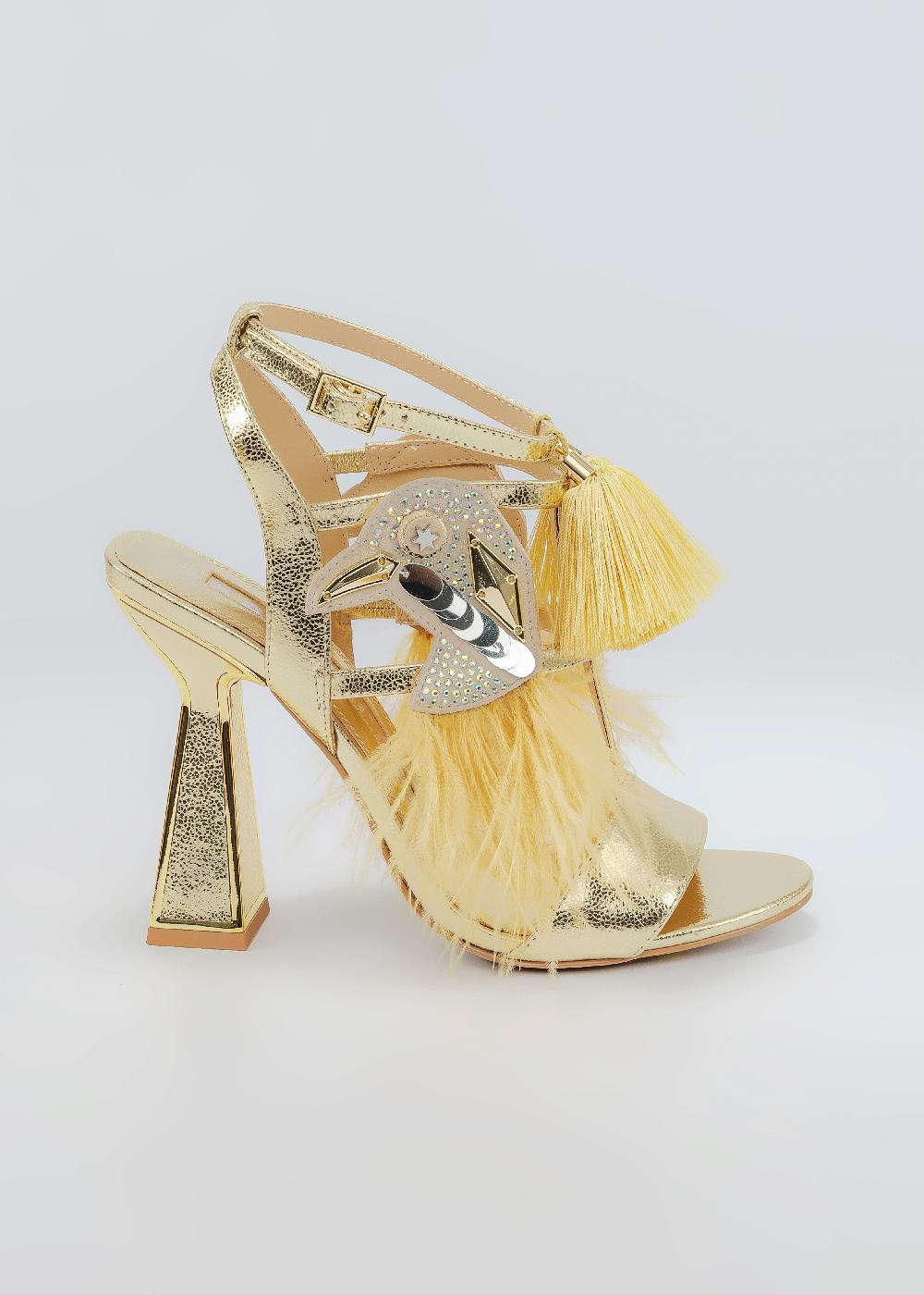 kat maconie ROH SANDALS SS25 HOURGLASS HEEL Gold