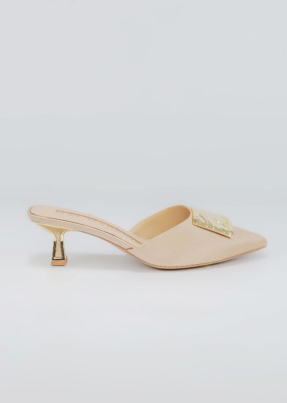 kat maconie Rosemin Mules SS25 KITTEN HEEL Nude