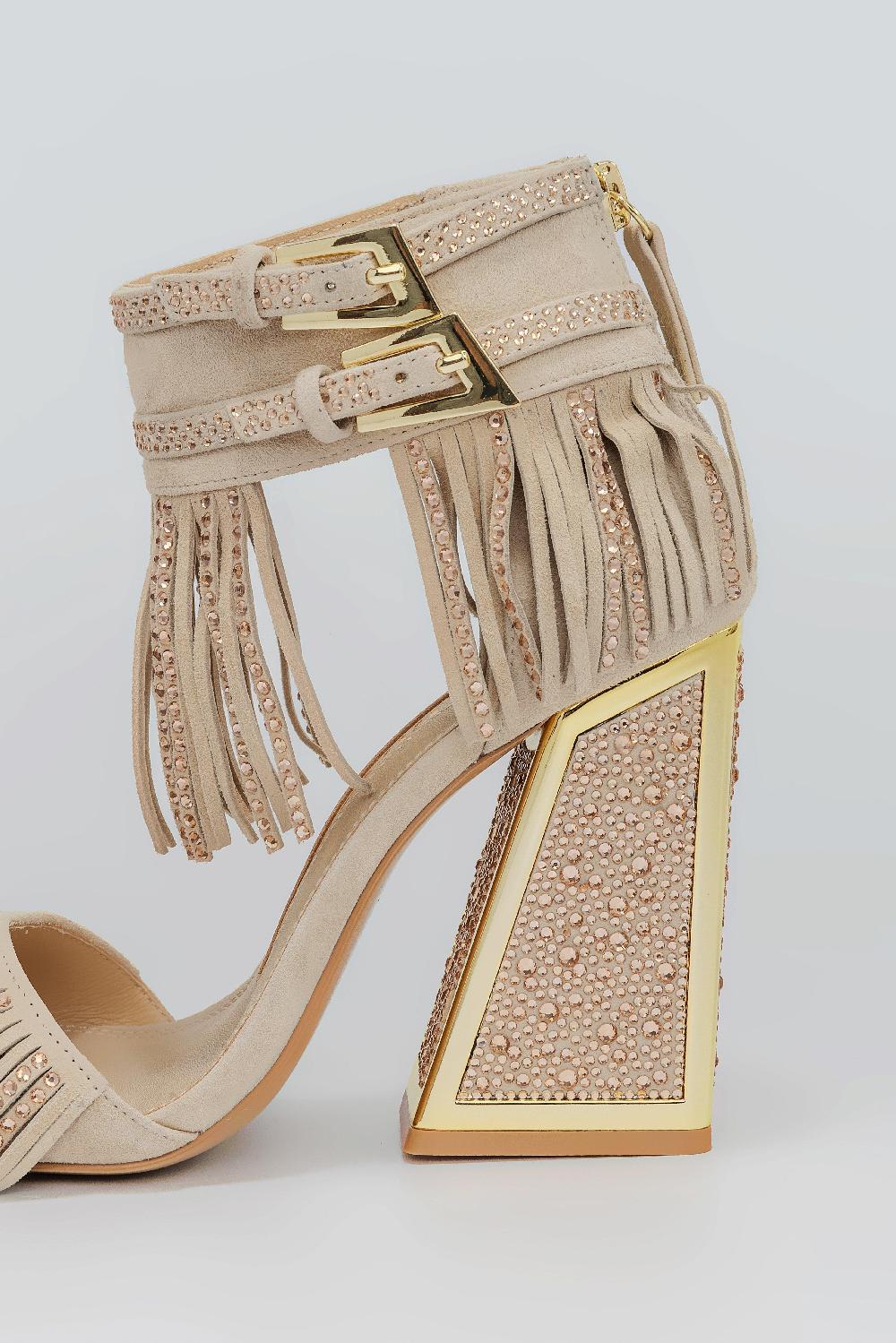 Kat Maconie Shalini Sandals SS25 BLOCK HEEL Beige