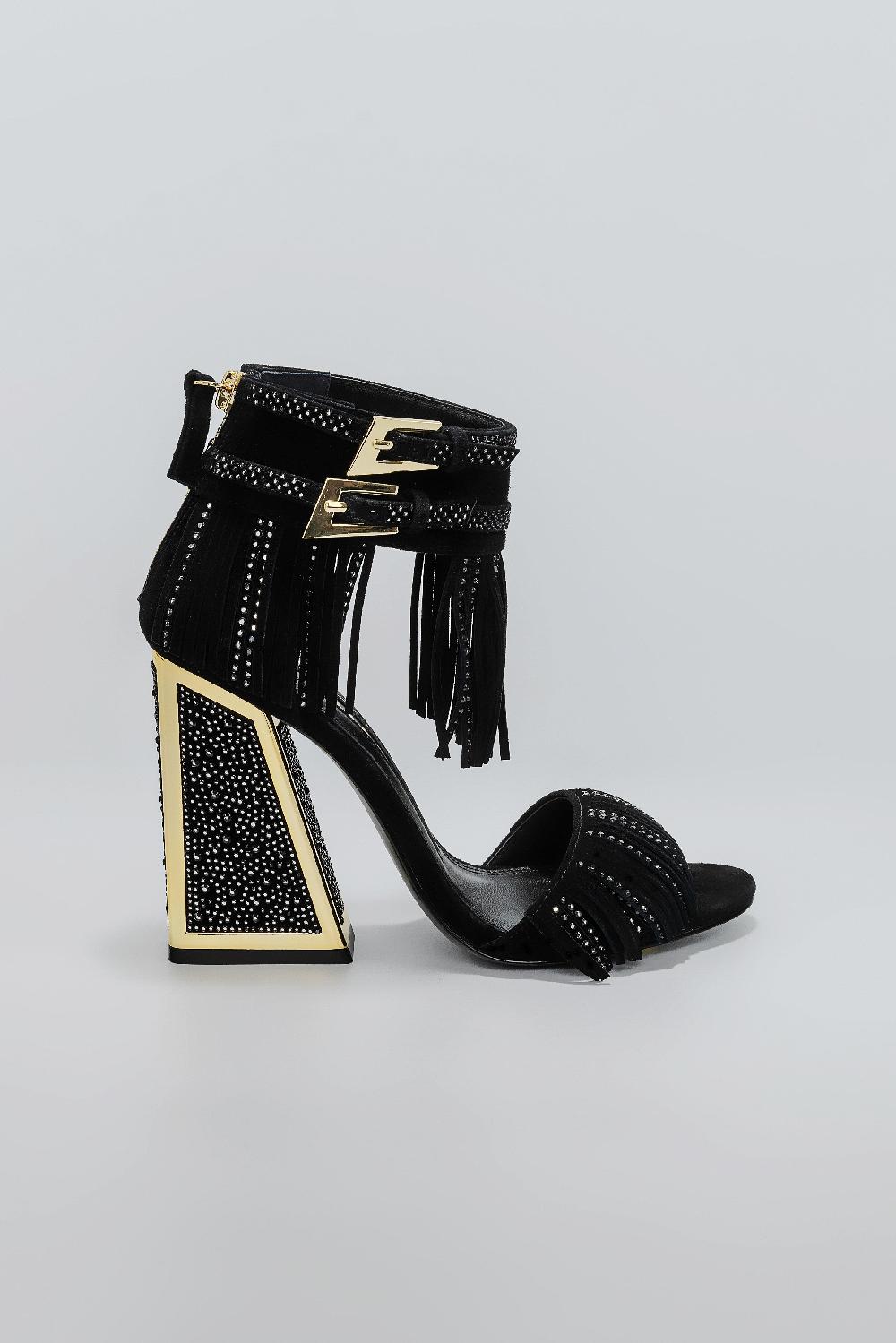 kat maconie Shalini Sandals SS25 BLOCK HEEL Black