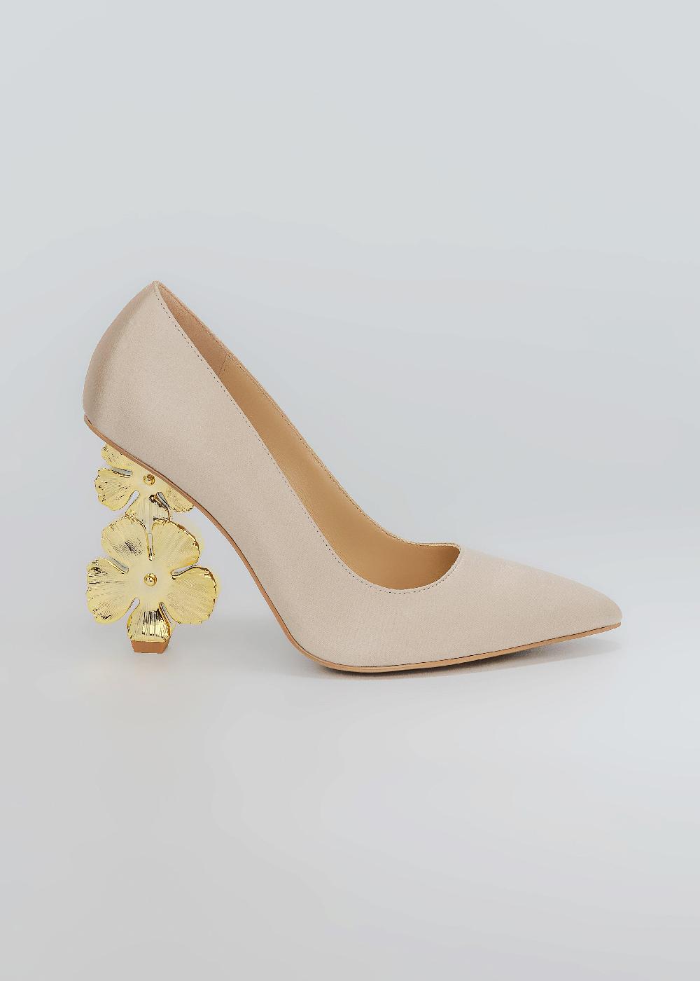 kat maconie Sonam Pumps SS25 SCULPTURAL HEEL Nude