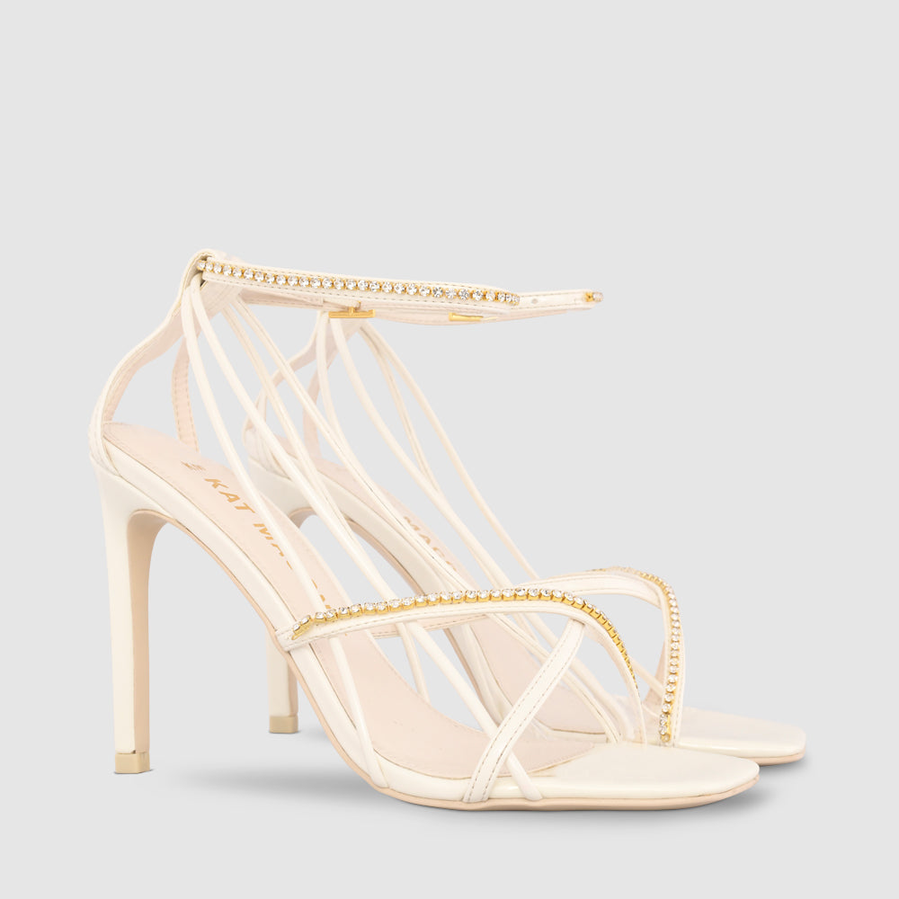 Kat Maconie Wocoma Sandals AW22 STILETTO WHITE