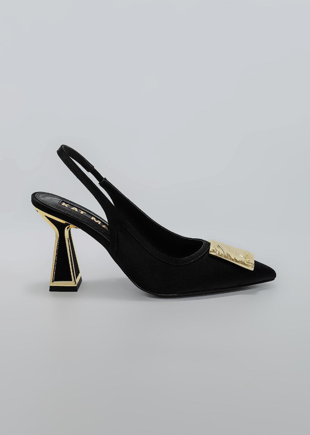 kat maconie Katia Pumps SS25 MID HOURGLASS HEEL Black