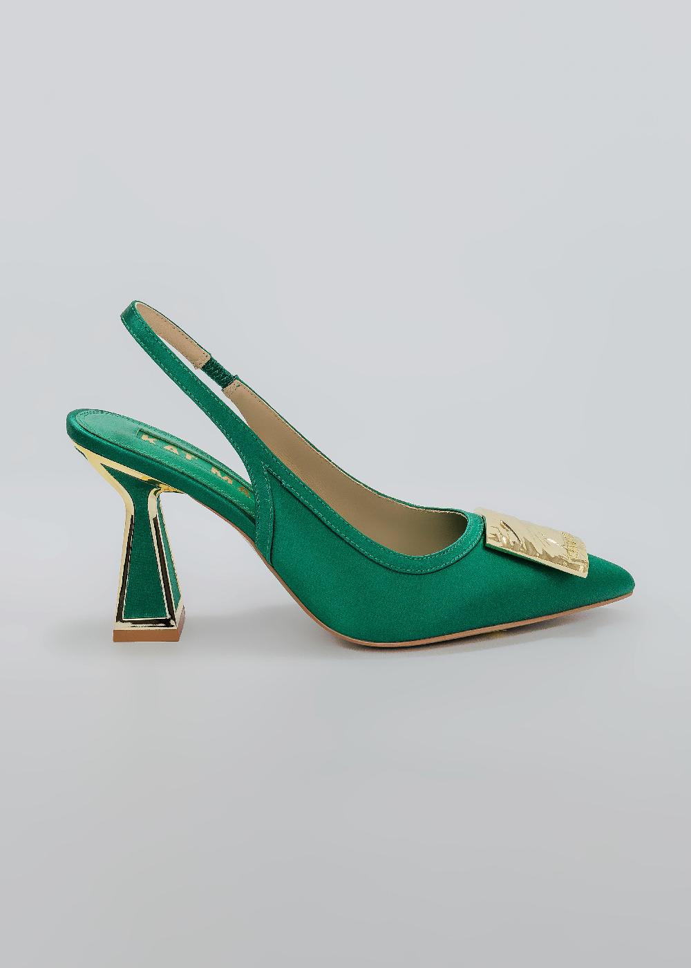 kat maconie Katia Pumps SS25 MID HOURGLASS HEEL Emerald