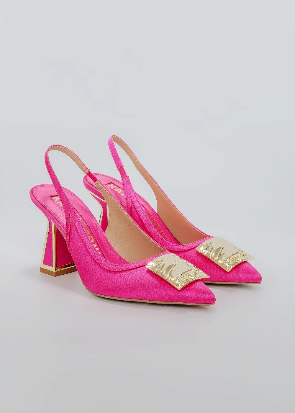 Kat Maconie Katia Pumps SS25 MID HOURGLASS HEEL Fuchsia