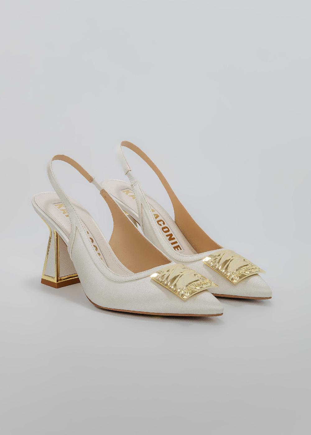 Kat Maconie Katia Pumps SS25 MID HOURGLASS HEEL Ivory