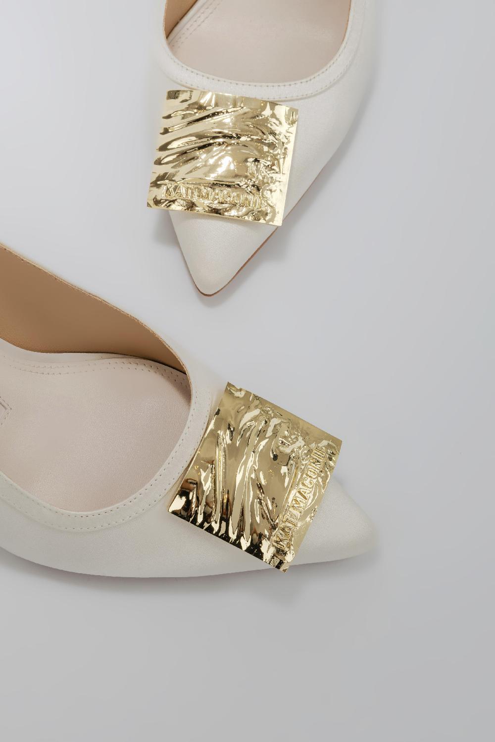 Kat Maconie Katia Pumps SS25 MID HOURGLASS HEEL Ivory