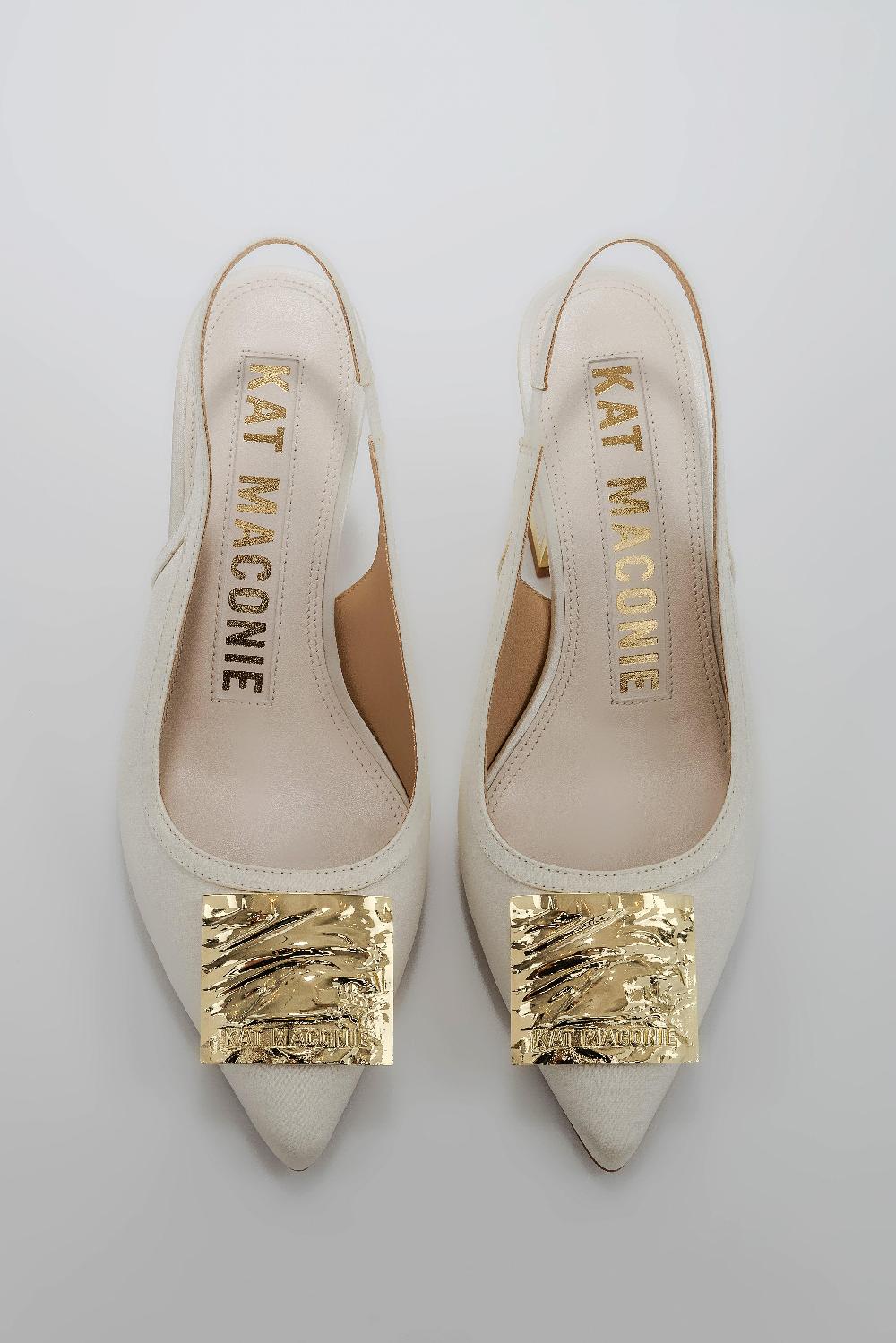 Kat Maconie Katia Pumps SS25 MID HOURGLASS HEEL Ivory