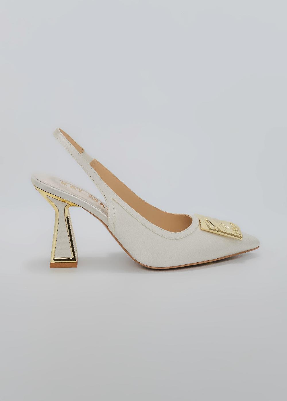 kat maconie Katia Pumps SS25 MID HOURGLASS HEEL Ivory