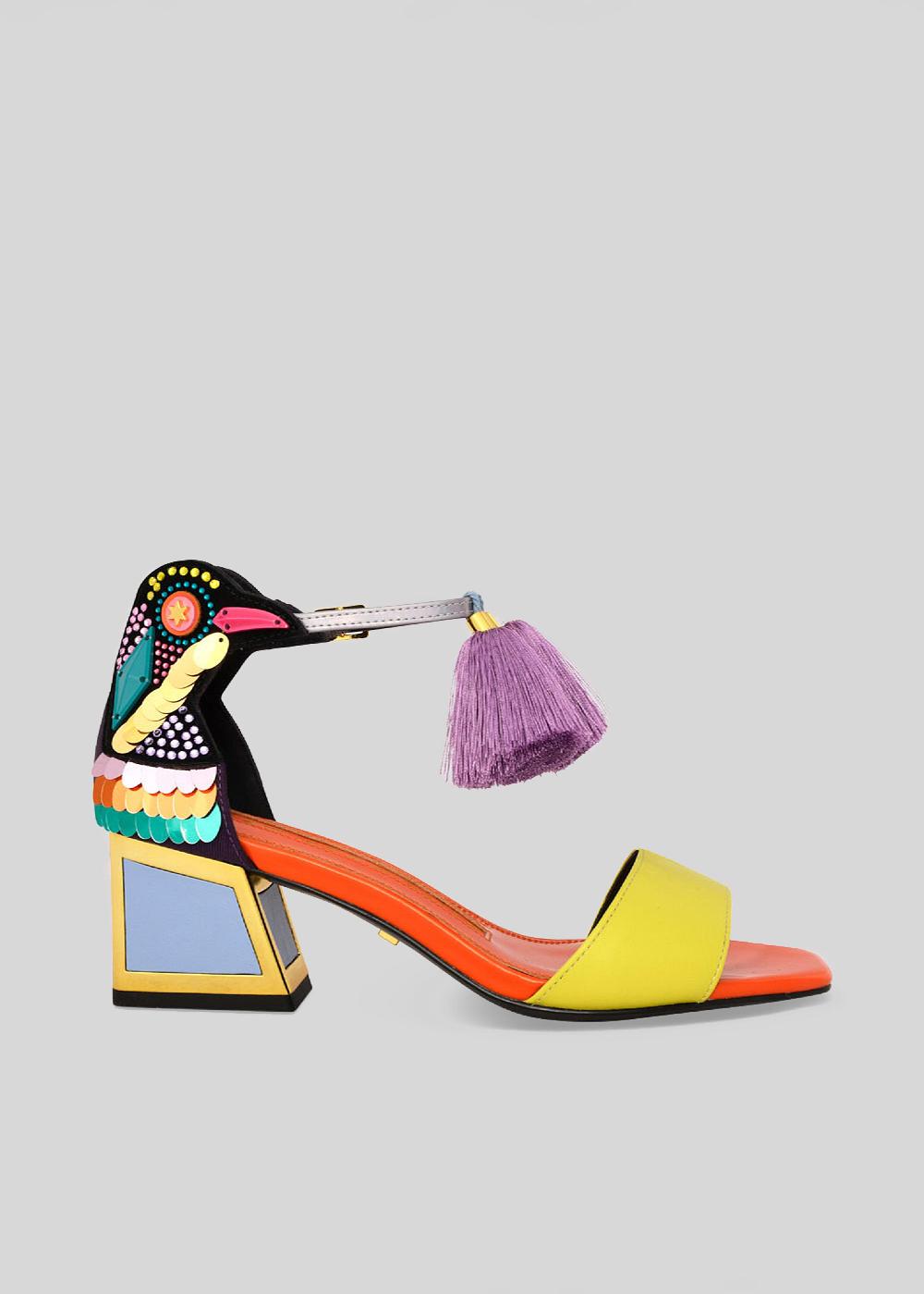 kat maconie Kay Sandals AW23 MID KICKER HEEL SANDALS Blackcurrant