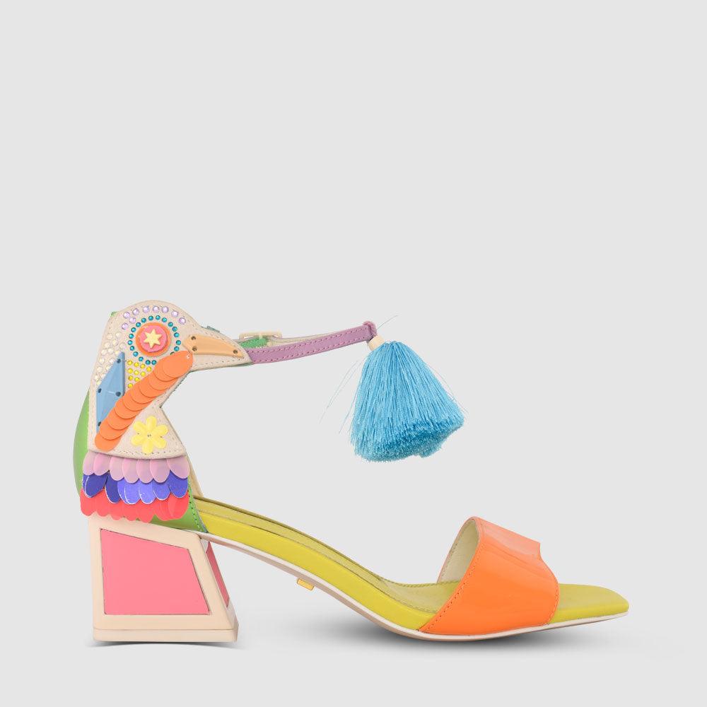 kat maconie Kay Sandals PF23 FRAME KICKER HEEL Liquid Lime/Lava