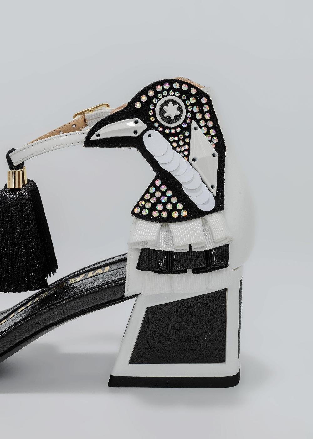 Kat Maconie Kay Sandals SS25 LOW BLOCK HEEL Monochrome