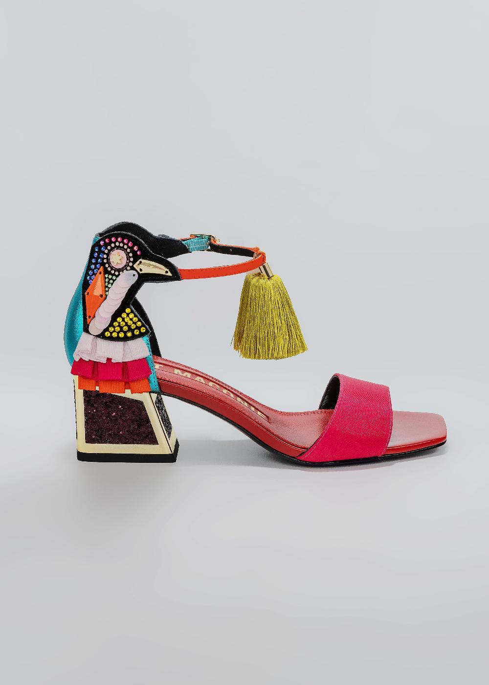 kat maconie Kay Sandals SS25 LOW BLOCK HEEL Scuba/Merlot