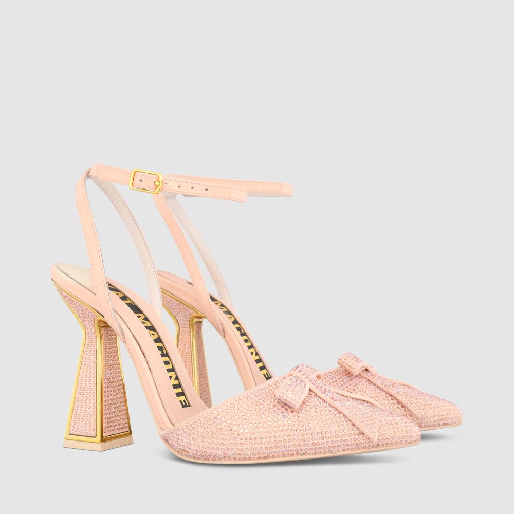 Kat Maconie Khloe Sandals AW22 HOURGLASS HEEL Crystal Pink