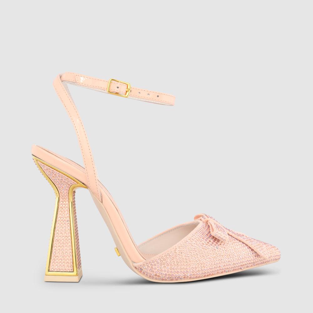 kat maconie Khloe Sandals AW22 HOURGLASS HEEL Crystal Pink