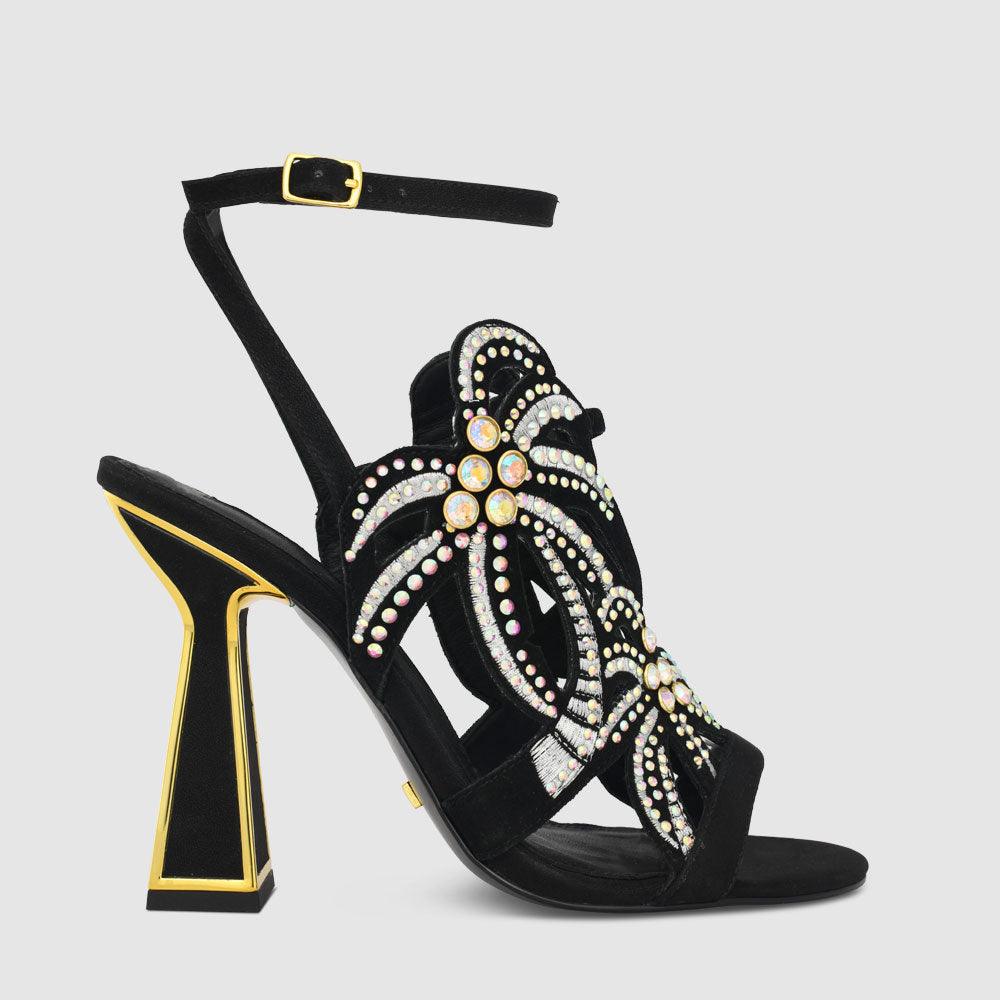 kat maconie Kiawa Sandals SS23 HOURGLASS HEEL SANDALS Black