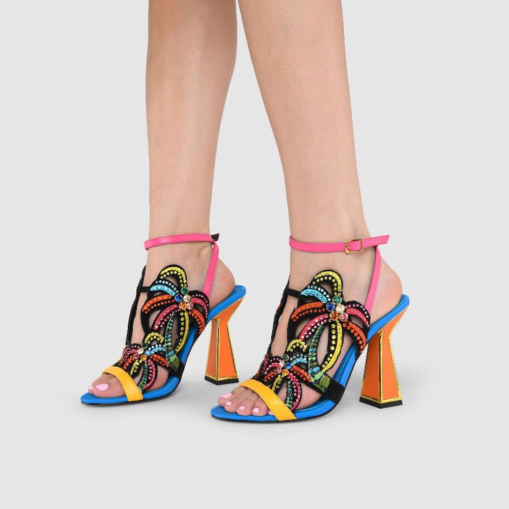 Kat Maconie Kiawa Sandals SS23 HOURGLASS HEEL SANDALS Multibrights