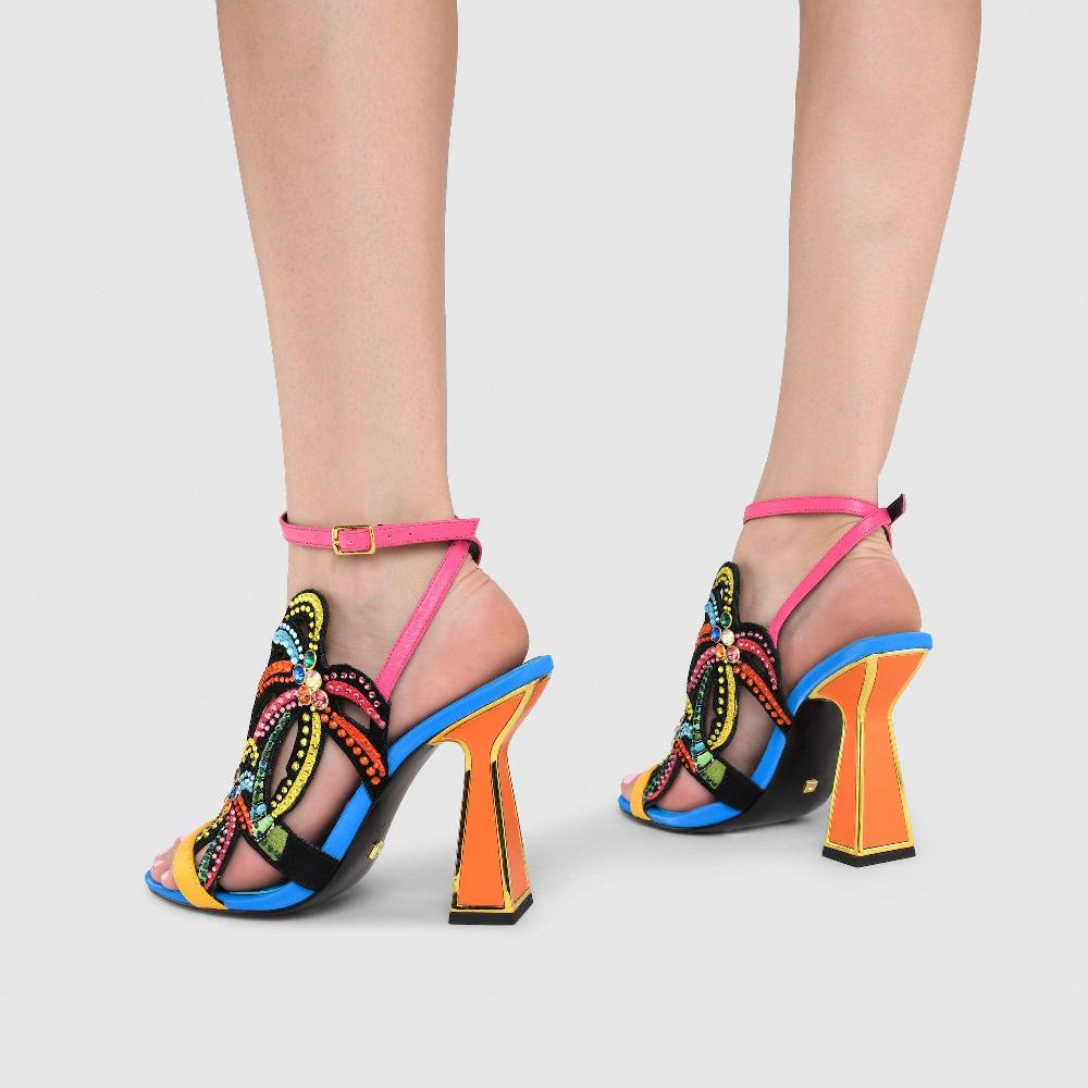 Kat Maconie Kiawa Sandals SS23 HOURGLASS HEEL SANDALS Multibrights