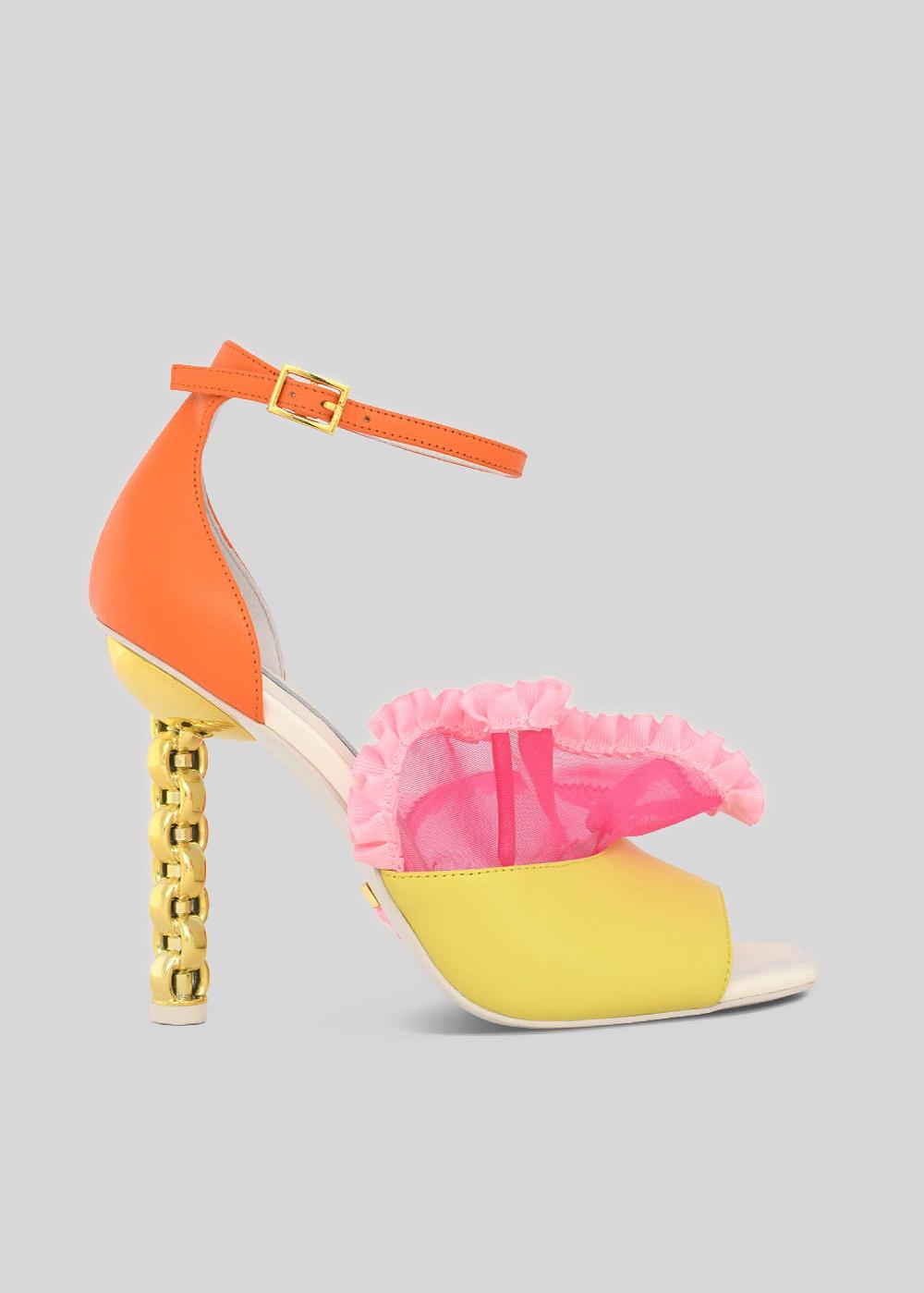 kat maconie Kleo Sandals SS23 CHILETTO SANDALS Lime Punch