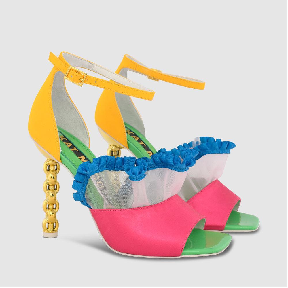 Kat Maconie Kleo Sandals SS23 CHILETTO SANDALS Sunny/Multi
