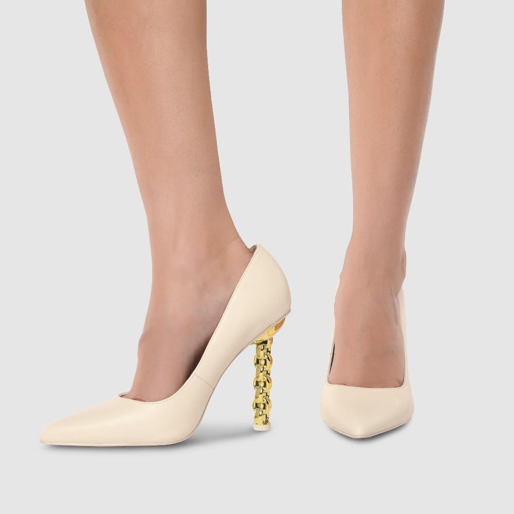 Kat Maconie Lydia Pumps SS23 CHILETTO PUMPS Coconut Cream