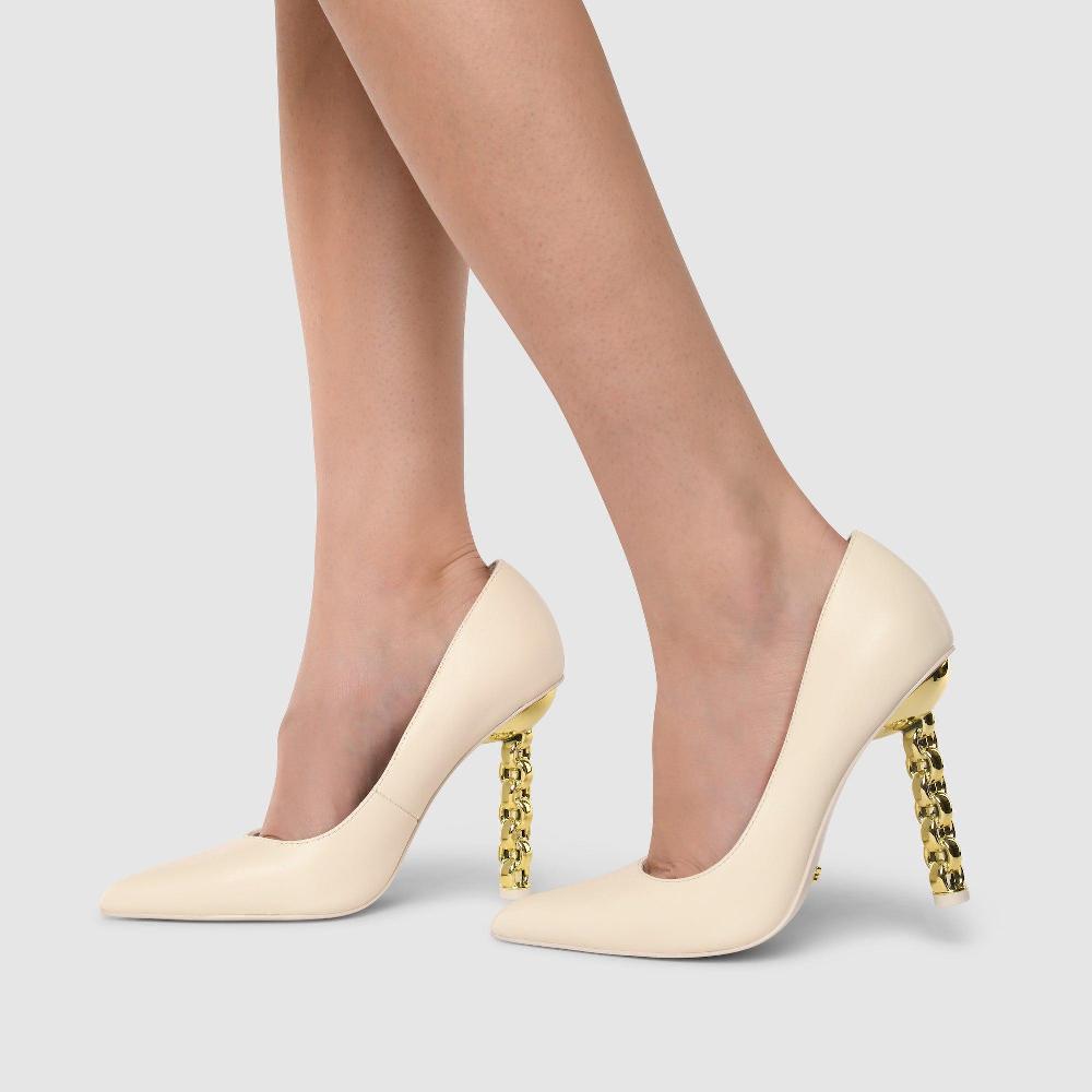 Kat Maconie Lydia Pumps SS23 CHILETTO PUMPS Coconut Cream