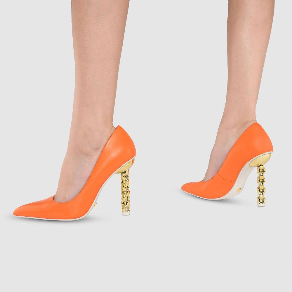 Kat Maconie Lydia Pumps SS23 CHILETTO PUMPS Spritz Orange
