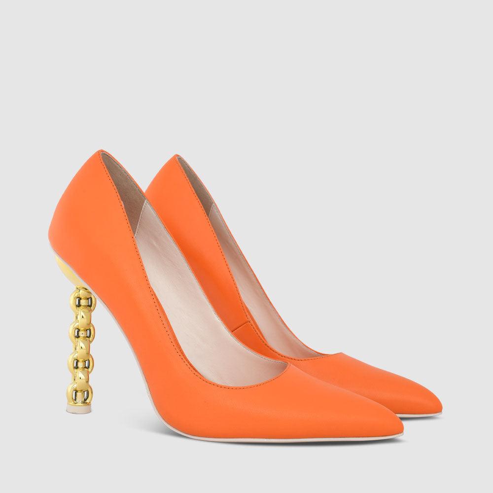 Kat Maconie Lydia Pumps SS23 CHILETTO PUMPS Spritz Orange