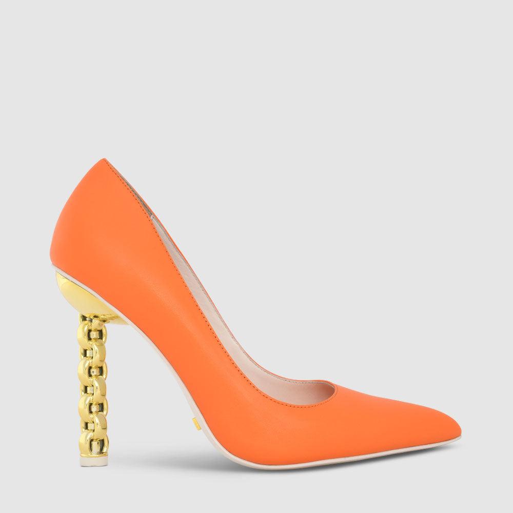 kat maconie Lydia Pumps SS23 CHILETTO PUMPS Spritz Orange