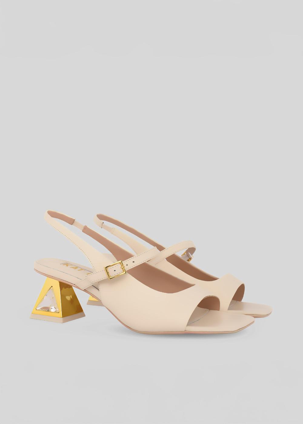 Kat Maconie Malika Sandals RS24 MARTINI HEEL SANDAL Coconut Cream