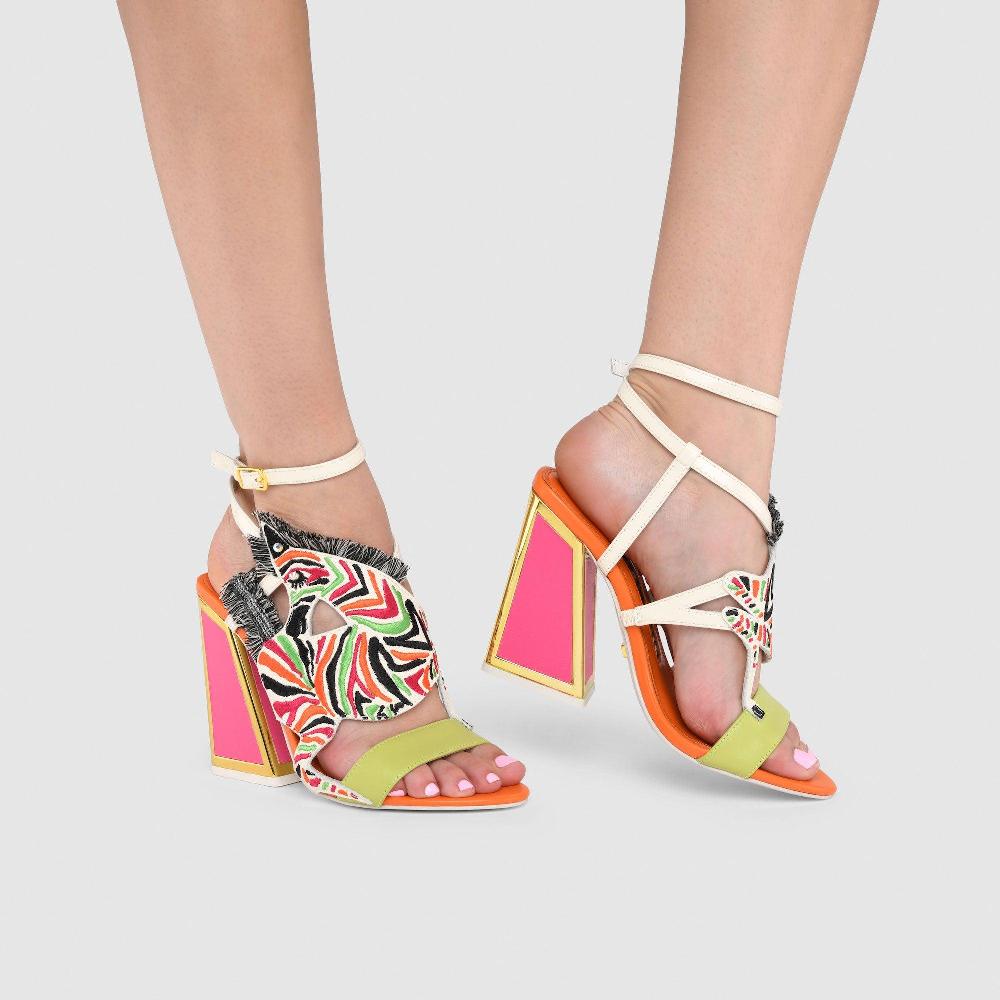 Kat Maconie Marta Sandals SS23 KICKER HEEL SANDALS Multibrights