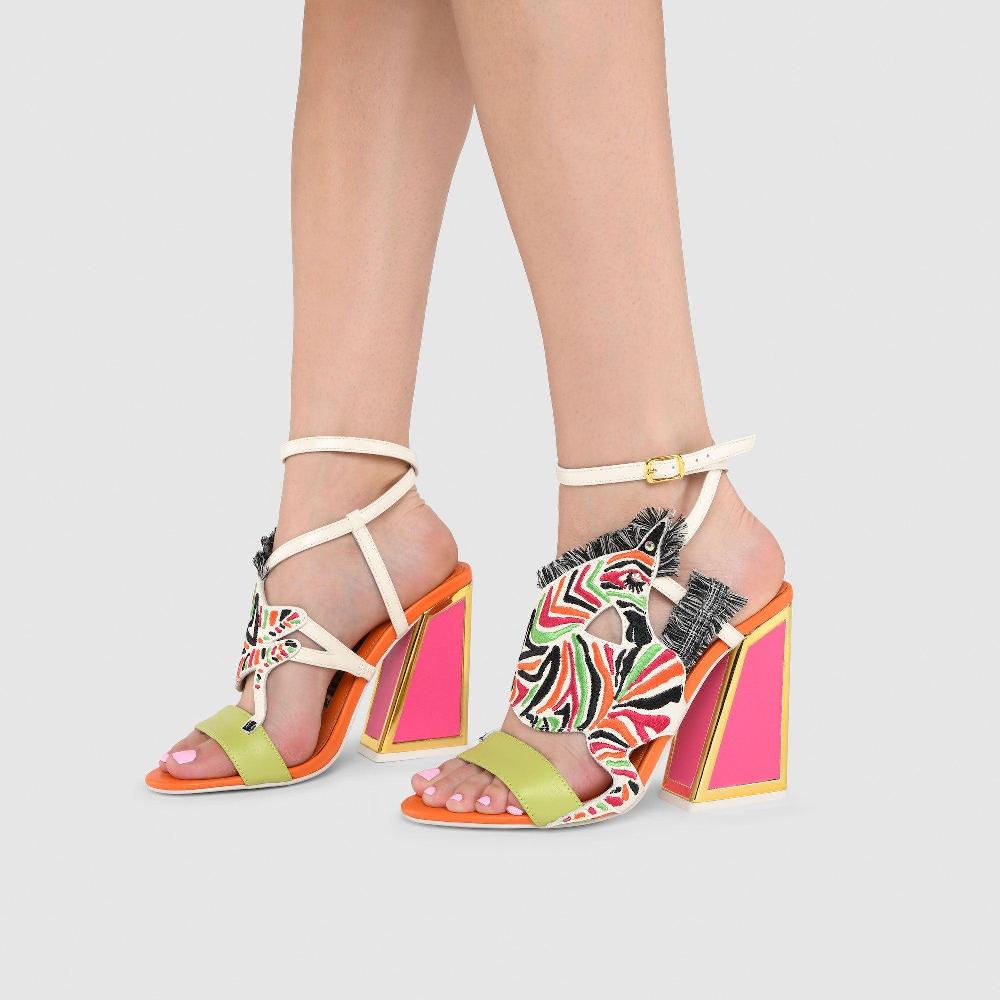 Kat Maconie Marta Sandals SS23 KICKER HEEL SANDALS Multibrights
