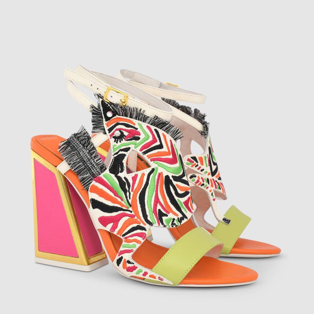 Kat Maconie Marta Sandals SS23 KICKER HEEL SANDALS Multibrights