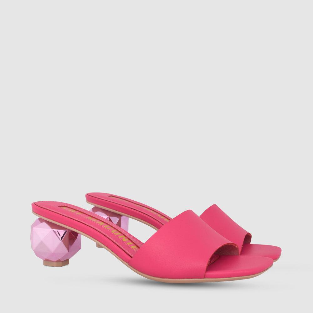 Kat Maconie Maryam Sandals RS24 GEM HEEL SANDAL Fuchsia