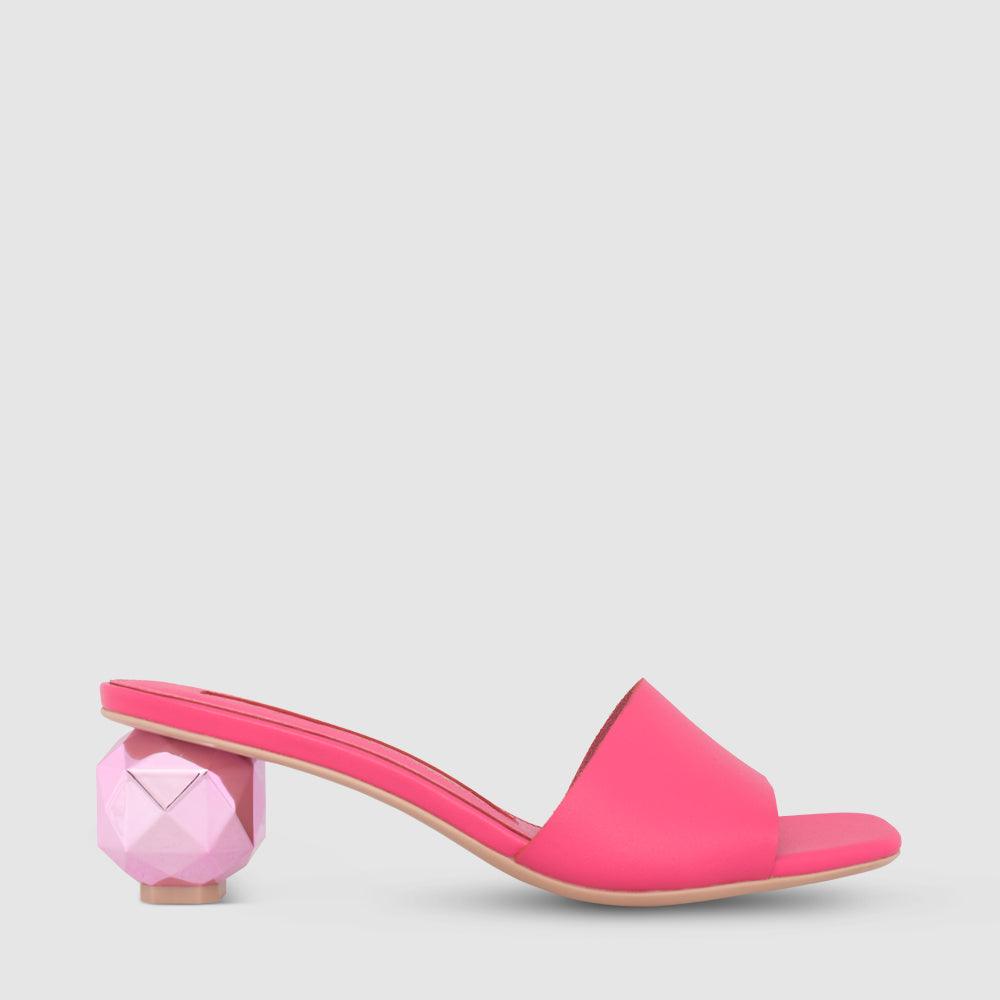 kat maconie Maryam Sandals RS24 GEM HEEL SANDAL Fuchsia
