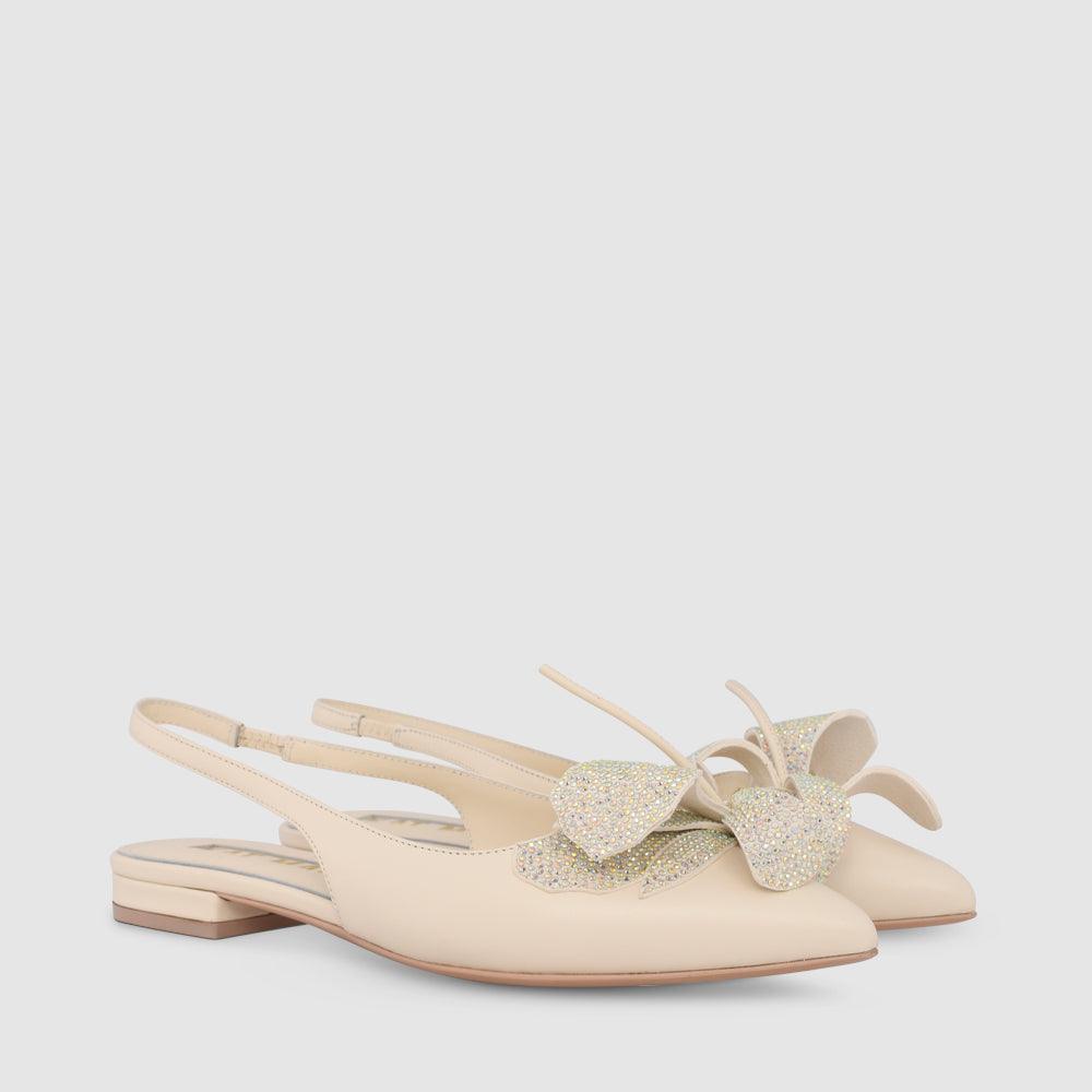 Kat Maconie Nelli Flats RS24 FLATS Coconut Cream/Crystal AB