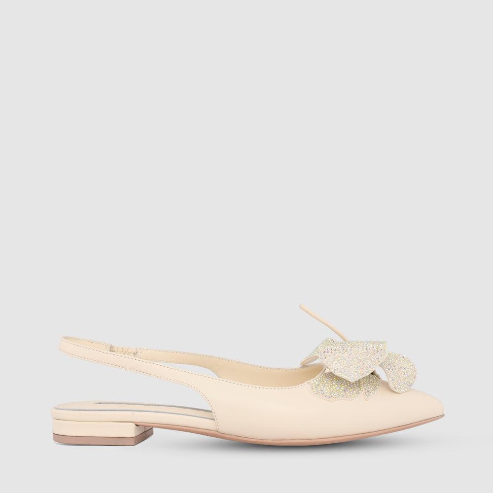 kat maconie Nelli Flats RS24 FLATS Coconut Cream/Crystal AB