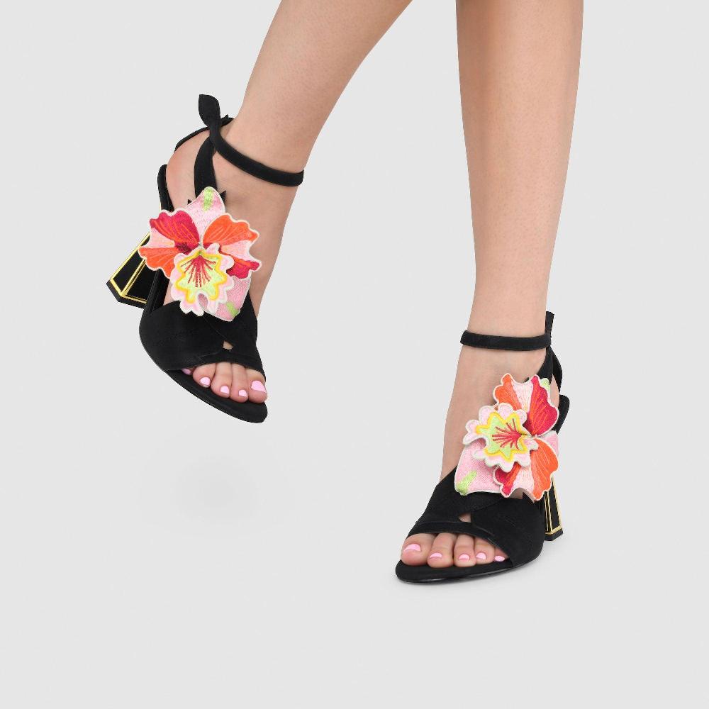 Kat Maconie Orela Sandals SS23 HOURGLASS HEEL SANDALS Black