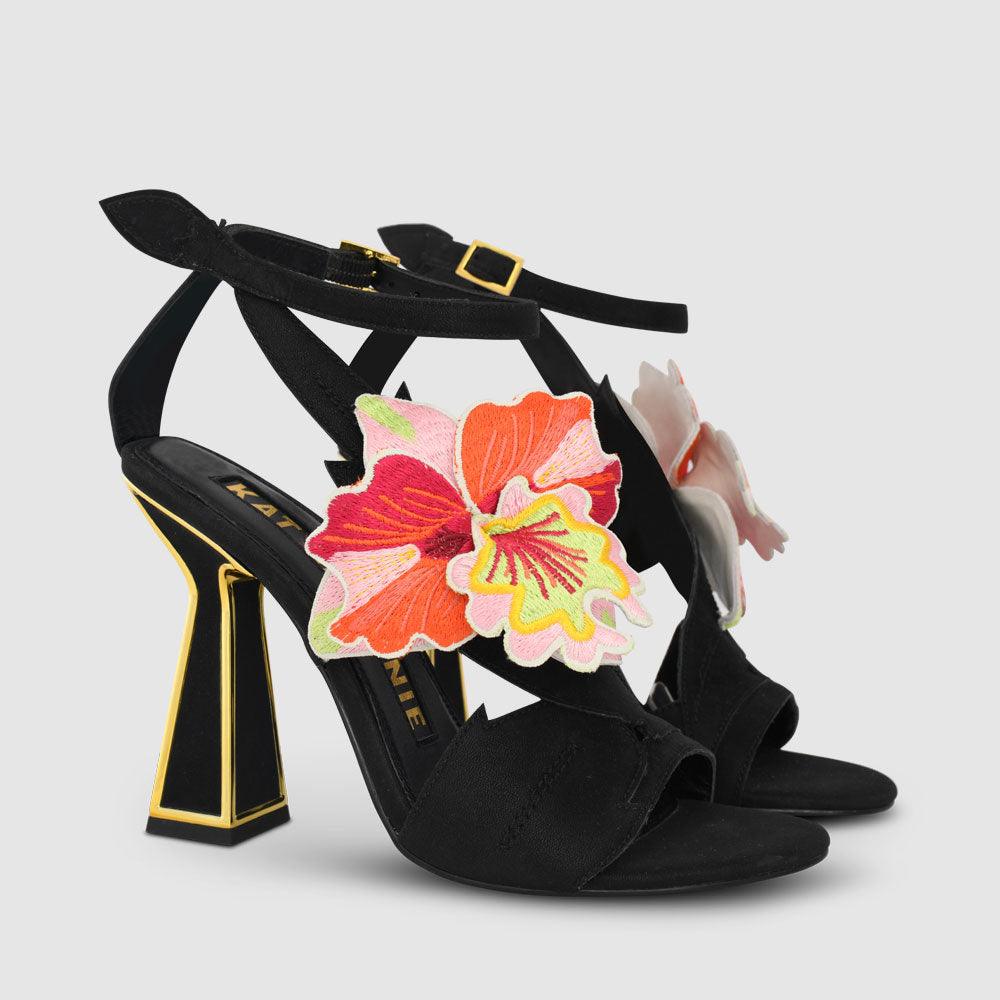Kat Maconie Orela Sandals SS23 HOURGLASS HEEL SANDALS Black