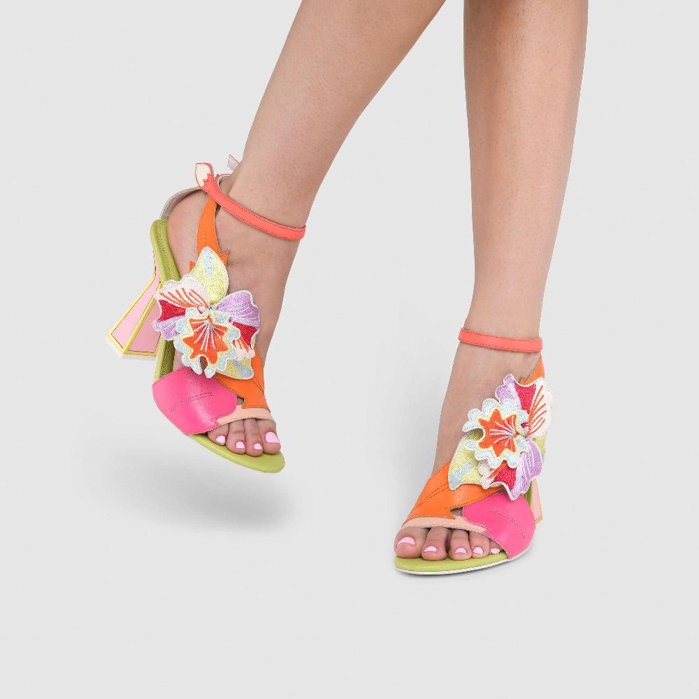 Kat Maconie Orela Sandals SS23 HOURGLASS HEEL SANDALS Multibrights