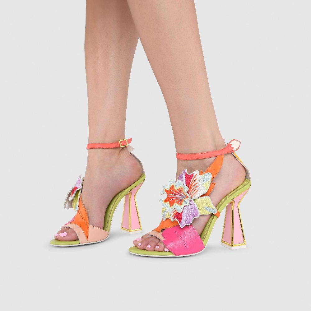 Kat Maconie Orela Sandals SS23 HOURGLASS HEEL SANDALS Multibrights