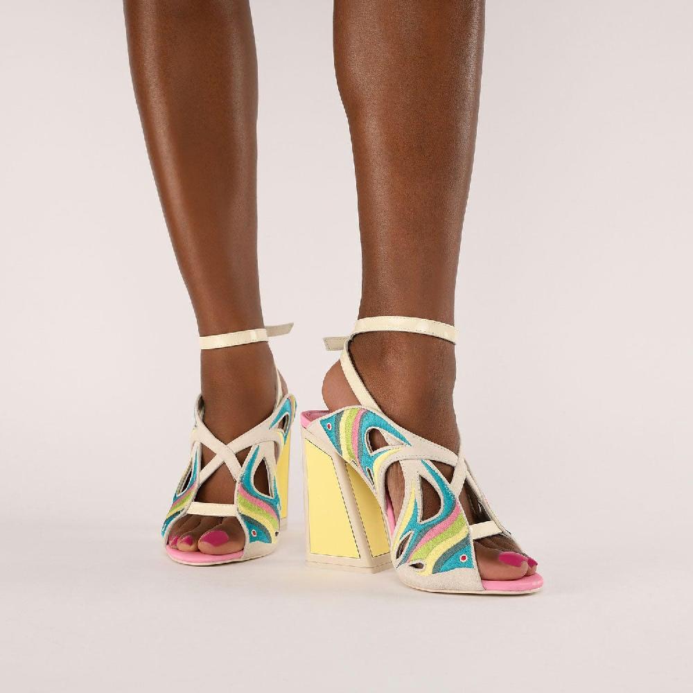 Kat Maconie Pisces Sandals SS21 KICKER HEEL Flamingo/Lemonade