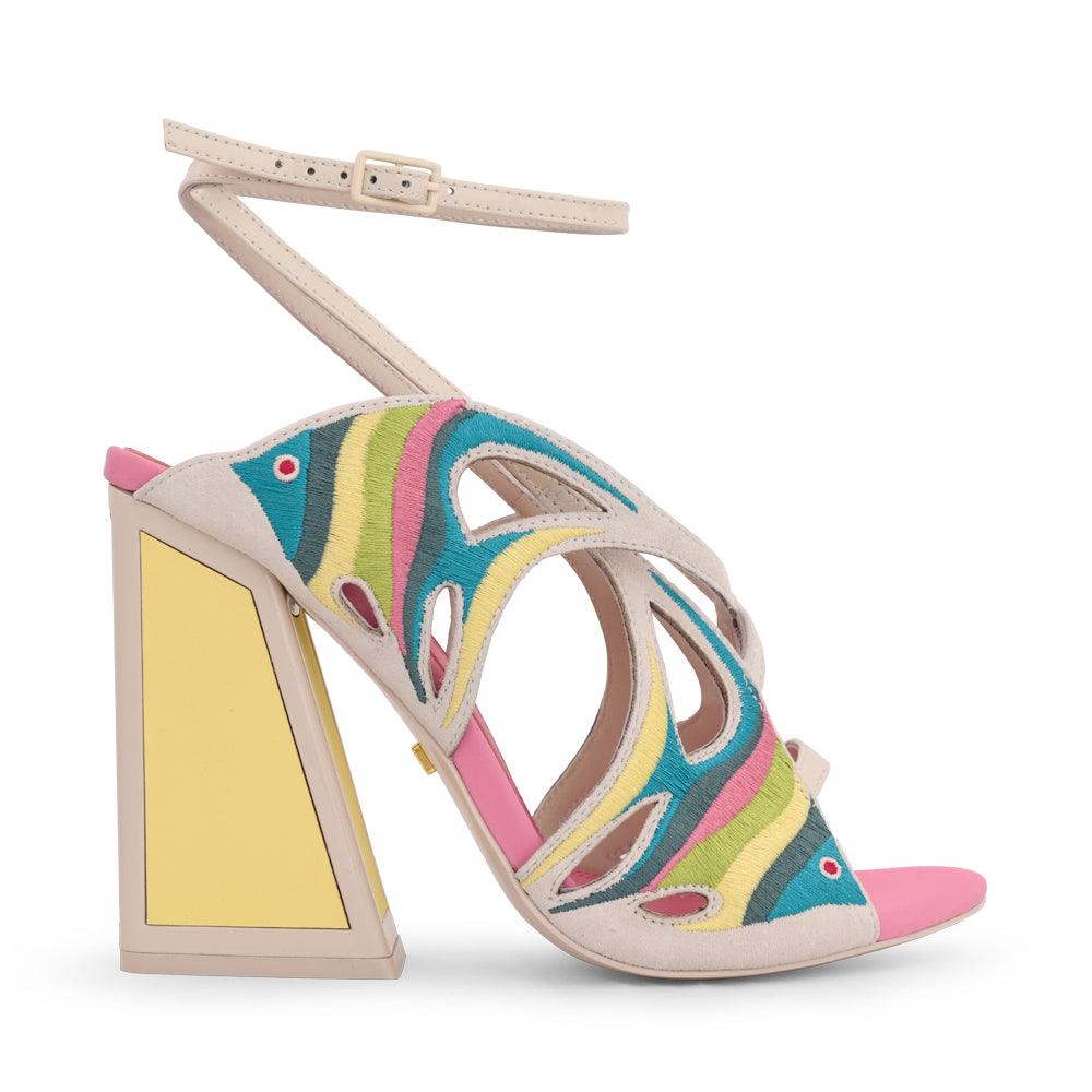 kat maconie Pisces Sandals SS21 KICKER HEEL Flamingo/Lemonade