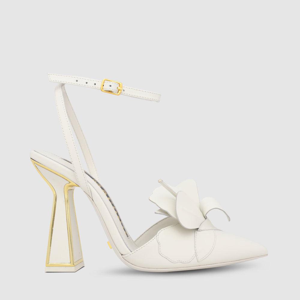 kat maconie Rafi Pumps SS23 HOURGLASS HEEL PUMPS Blanc