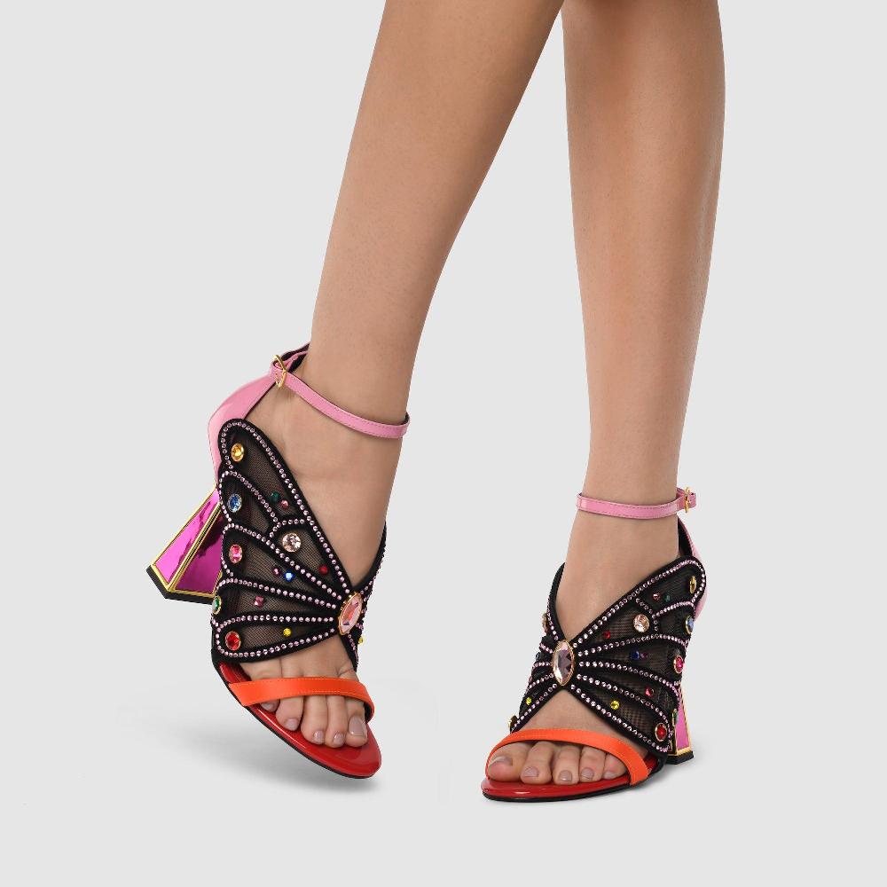 Kat Maconie Raya Sandals RS23 HOURGLASS HEEL Wild Rose/Multi